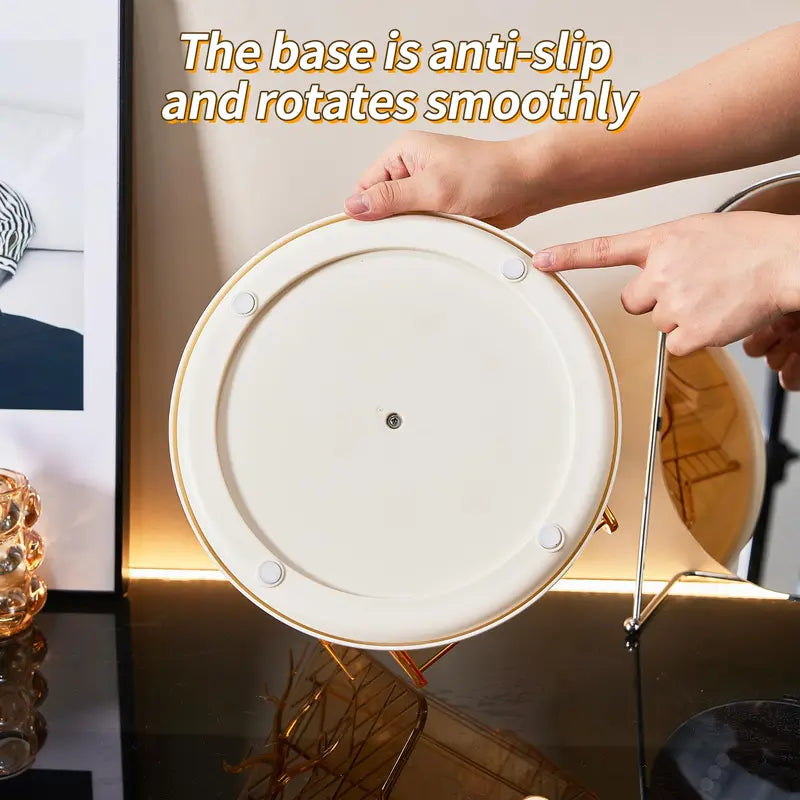 360-Degree Rotatable Compartmentalized Cosmetic Organizer Box