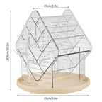 360-Degree Rotatable Compartmentalized Cosmetic Organizer Box