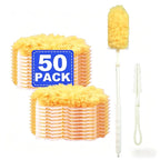 Disposable Electrostatic Duster Refills (50-Pack) - Simple Synthetic House Cleaning Tool Replacement Parts, Home-Friendly Duster Replacement Head, Adsorbent Fibers Grab Fine Dust, Bendable Head for Hard-to-Reach Areas