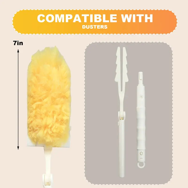 Disposable Electrostatic Duster Refills (50-Pack) - Simple Synthetic House Cleaning Tool Replacement Parts, Home-Friendly Duster Replacement Head, Adsorbent Fibers Grab Fine Dust, Bendable Head for Hard-to-Reach Areas