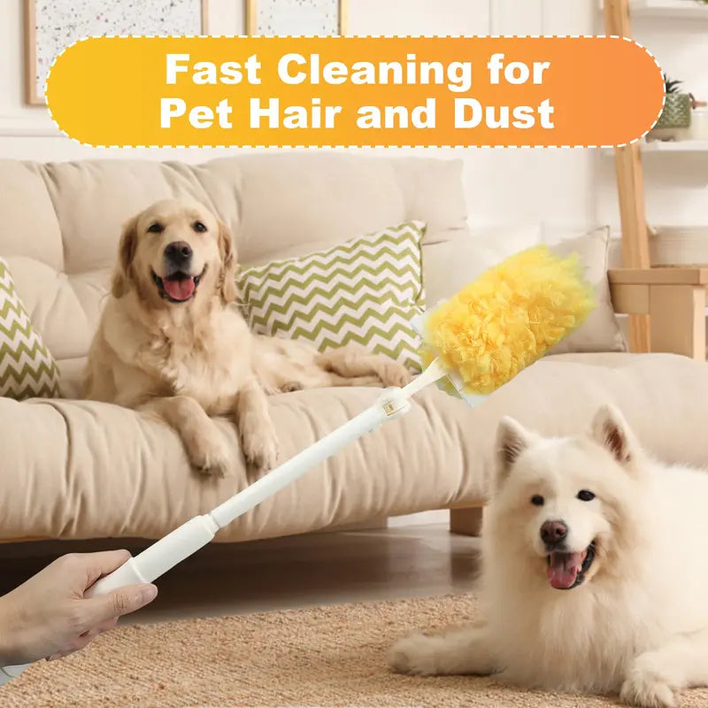 Disposable Electrostatic Duster Refills (50-Pack) - Simple Synthetic House Cleaning Tool Replacement Parts, Home-Friendly Duster Replacement Head, Adsorbent Fibers Grab Fine Dust, Bendable Head for Hard-to-Reach Areas