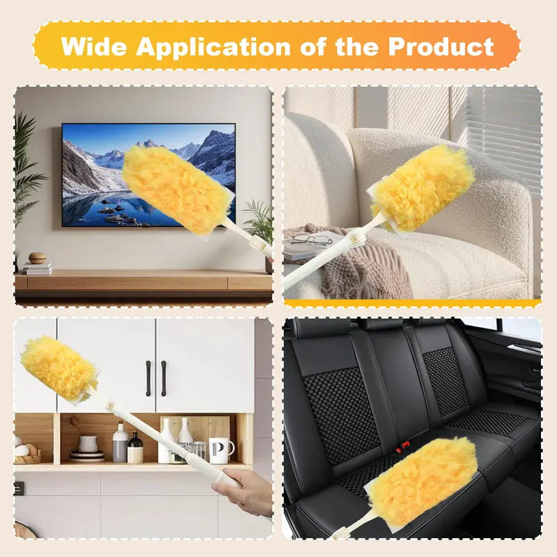 Disposable Electrostatic Duster Refills (50-Pack) - Simple Synthetic House Cleaning Tool Replacement Parts, Home-Friendly Duster Replacement Head, Adsorbent Fibers Grab Fine Dust, Bendable Head for Hard-to-Reach Areas
