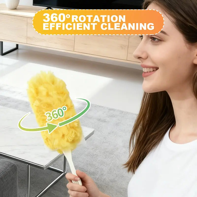 Disposable Electrostatic Duster Refills (50-Pack) - Simple Synthetic House Cleaning Tool Replacement Parts, Home-Friendly Duster Replacement Head, Adsorbent Fibers Grab Fine Dust, Bendable Head for Hard-to-Reach Areas