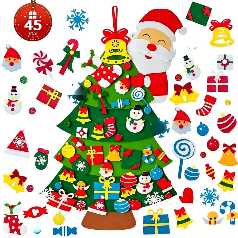 Unwoven Felt Fabric Christmas Tree DIY Craft Kit