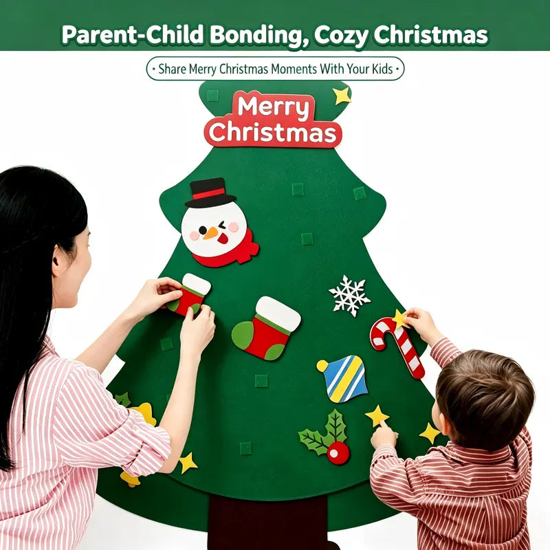 Unwoven Felt Fabric Christmas Tree DIY Craft Kit