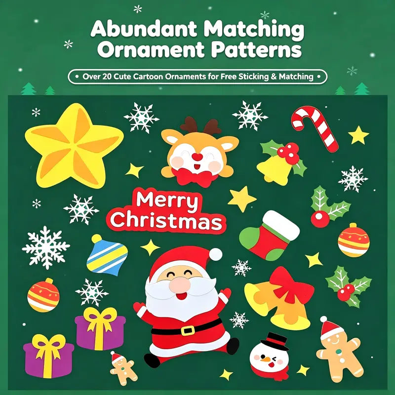 Unwoven Felt Fabric Christmas Tree DIY Craft Kit