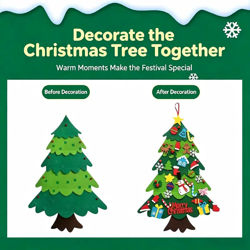 Unwoven Felt Fabric Christmas Tree DIY Craft Kit